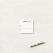 Retro Rode Kersen Bullet Point Takenlijst Rood Crè Post-it® Notes (Op bureau)