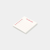 Retro Rode Kersen Bullet Point Takenlijst Rood Crè Post-it® Notes (Schuin)