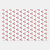 Retro rode kersenverpakking Schattigee ambachtelij Inpakpapier Vel (Voorkant)