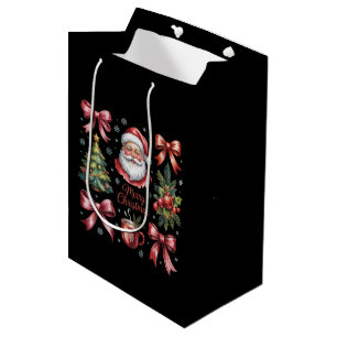 Retro Rode Koker Christmas Lief Xmas Vakantie Medium Cadeauzakje