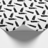 Retro, rode lippenstift cadeaupapier (Hoek)