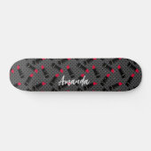 Retro, rode lippenstift persoonlijk skateboard (Horizontaal)