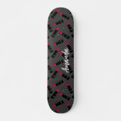 Retro, rode lippenstift persoonlijk skateboard (Voorkant)