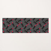 Retro, rode lippenstift yogamat (Achterkant (horizontaal))