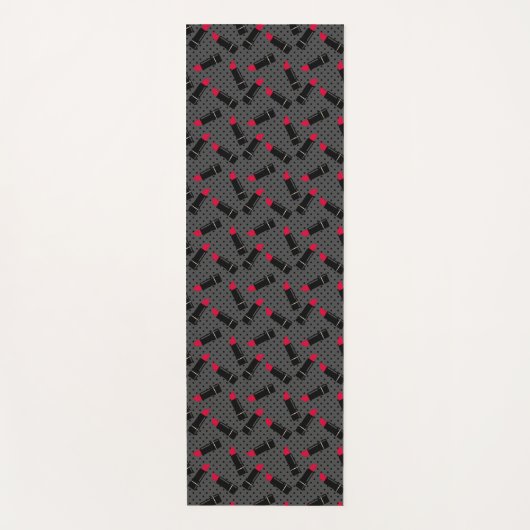 Retro, rode lippenstift yogamat (Voorkant)