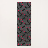 Retro, rode lippenstift yogamat (Achterkant)