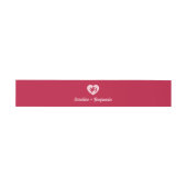 Retro Rode Pink Cupido Hart Trouw Uitnodigingen Wikkel (Vlak)