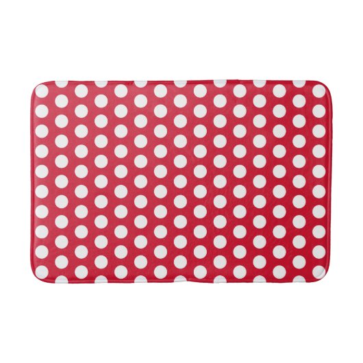 Retro Rode Polka Dot Badkamer Vloerkleed Badmat (Voorkant)