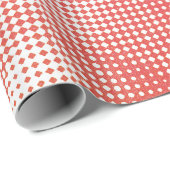 Retro rode popart halftoonstippenpatroon cadeaupapier (Rol Hoek)