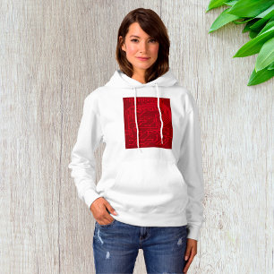 Retro rode print van een circuitbord voor techlief hoodie