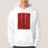 Retro rode printplaat Tech-patroon Hoodie (Voorkant)