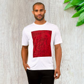 Retro rode printplaat Tech-patroon T-shirt