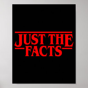 Retro Rode Quote Gewoon Feiten Grappig Basis Eenvo Poster