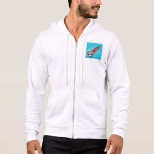 Retro rode raket in de ruimte Galaxy Hoodie