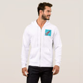 Retro rode raket in de ruimte Galaxy Hoodie (Voorkant volledig)
