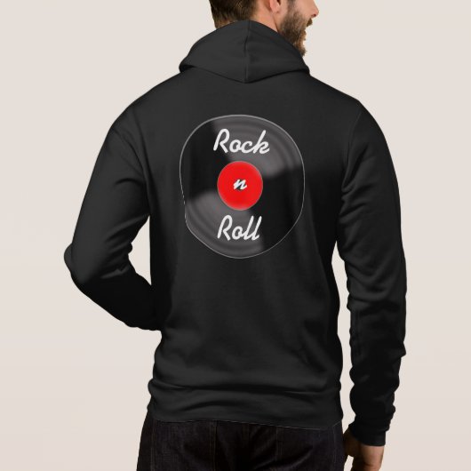 Retro rode recordhoes hoodie (Achterkant)