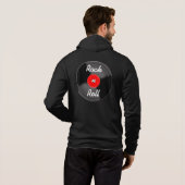 Retro rode recordhoes hoodie (Achterkant volledig)