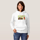 Retro Rode Robot Midden-Jaren Vijftig Modern Minim Hoodie (Voorkant volledig)
