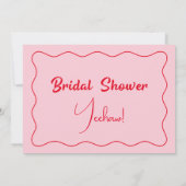 Retro Rode Roze Laarzen Brunch Bubbly Vrijgezellen Kaart (Achterkant)