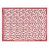 Retro  rode rozen Groene bladeren Gepersonaliseerd Tafelkleed (Voorkant (Horizontaal))