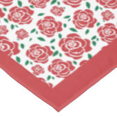 Retro  rode rozen Groene bladeren Gepersonaliseerd Tafelkleed (Gekanteld)