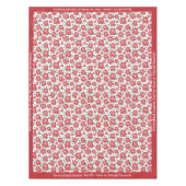 Retro  rode rozen Groene bladeren Gepersonaliseerd Tafelkleed (Voorkant)