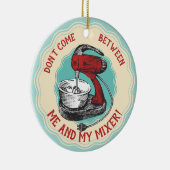  retro-rode standaard mixer bakbankkoek keramisch ornament (Rechts)