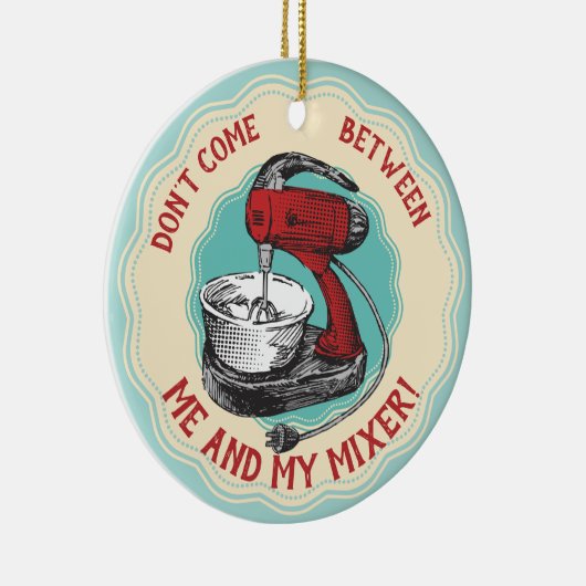  retro-rode standaard mixer bakbankkoek keramisch ornament (Rechts)