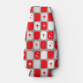 Retro Rode Starbursts Bottelaar Koeler (Voorkant)