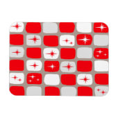 Retro Rode Starbursts Flexibele Magneet (Horizontaal)