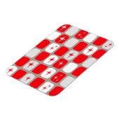 Retro Rode Starbursts Flexibele Magneet (Linkerzijde)