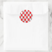 Retro Rode Starbursts Ronde Stickers (Tas)