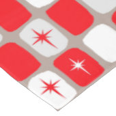 Retro rode Starbursts Tafelkleed (Gekanteld)