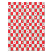 Retro rode Starbursts Tafelkleed (Voorkant)