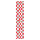 Retro Rode Starbursts Tafelloper (Voorkant)