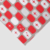 Retro rode Starbursts Tissue Paper Tissuepapier (Detail)