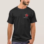 Retro Rode Ster Belgrado Minimalistisch T-shirt (Voorkant)