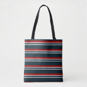 Retro rode strepen Canvas tas (Voorkant)