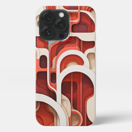 Retro rode telefoonhoes iPhone 13 pro hoesje