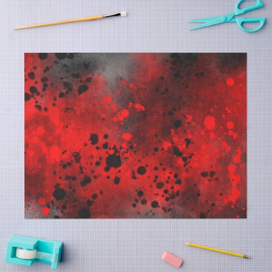 Retro rode verf spatten tissuepapier (Craft)