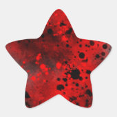Retro Rode Verf Splatter Star Sticker (Voorkant)