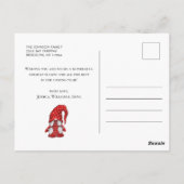 Retro Rode Vrachtwagen Gnomen Kerstmis Vakantie Gr Briefkaart (Achterkant)