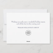 Retro Rode Vrachtwagen Kerst Bedrijfsbegroeting Feestdagenkaart (Achterkant)