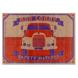 Retro Rode Vrachtwagen Matchbox glas Snijplank