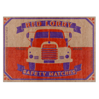 Retro Rode Vrachtwagen Matchbox glas Snijplank