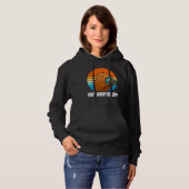 Retro Rodent Capybara Don t Be Worry Be Capy Photo Hoodie (Voorkant volledig)