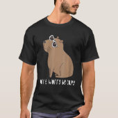 Retro Rodent Capybara kan je niet bevreesd zijn T-shirt (Voorkant)