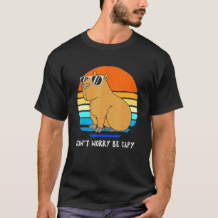 Retro Rodent Capybara kan je niet bevreesd zijn T-shirt