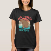 Retro Rodent Capybara kan niet bang zijn om Capy 3 T-shirt (Voorkant)