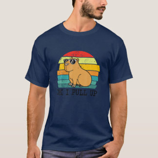 Retro Rodent Funny Capybara Dont Be Worry Be Capy T-shirt